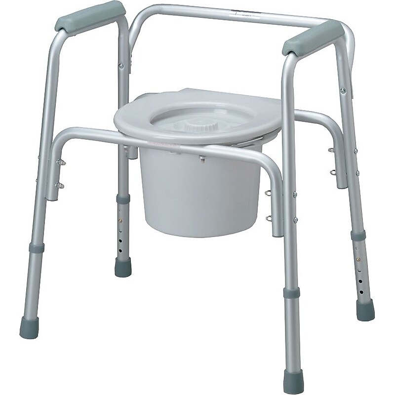 Medline Bedside Commodes, 300 lb, 4/Pack (MDS89664A) image 1