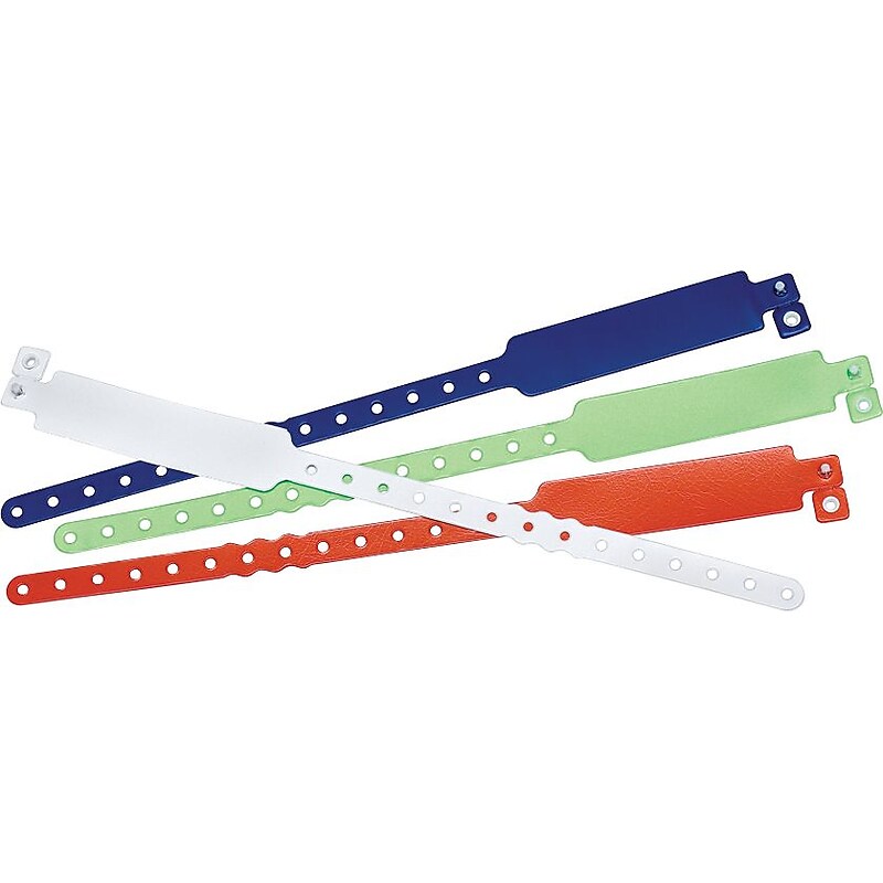 Medline Tamper Resistant Snap Closure ID Bands, Adult, Blue, 250/Box image 1