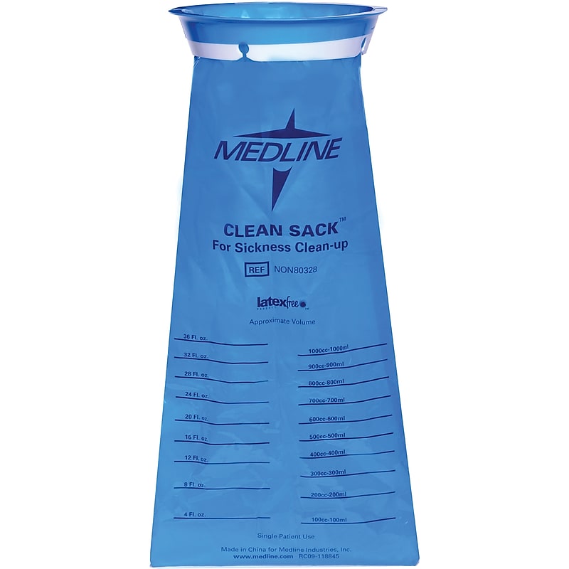 Medline Emesis Bags, Blue, 36 oz., 144/Pack image 1