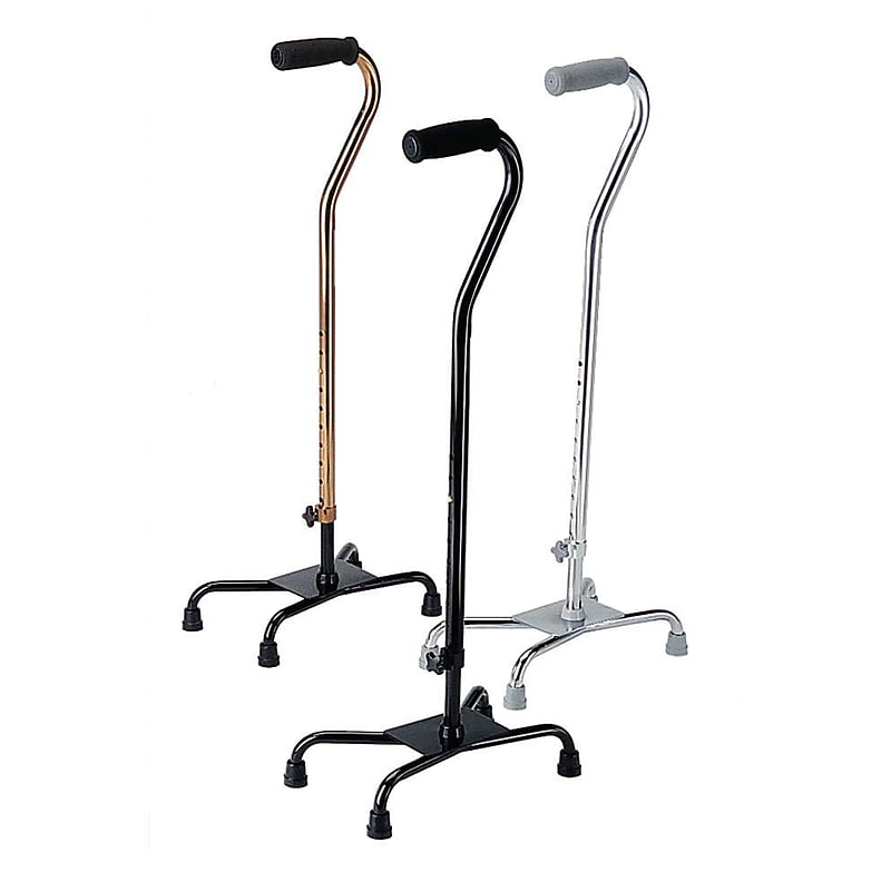 Medline Large Base Aluminum Quad Cane, Bronze, 2/Pack (MDS86228BRZ) image 1