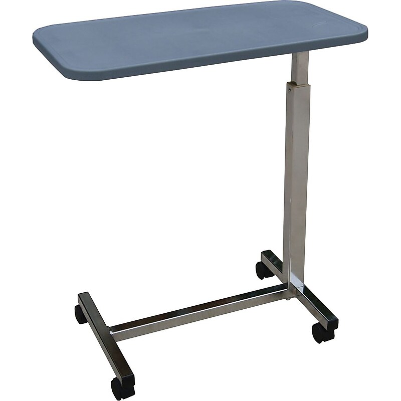 Medline Composite H-base Overbed Tables, 30"L x 15"W x 30" - 47"H image 1