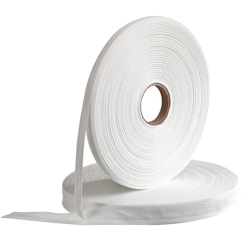 Medline Bleached Twill Tapes, White, 1/4" Size (MDT221180) image 1