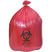 Medline Biohazard Liners; 4 gal, 17" L x 17" W, Red, 500/Pack