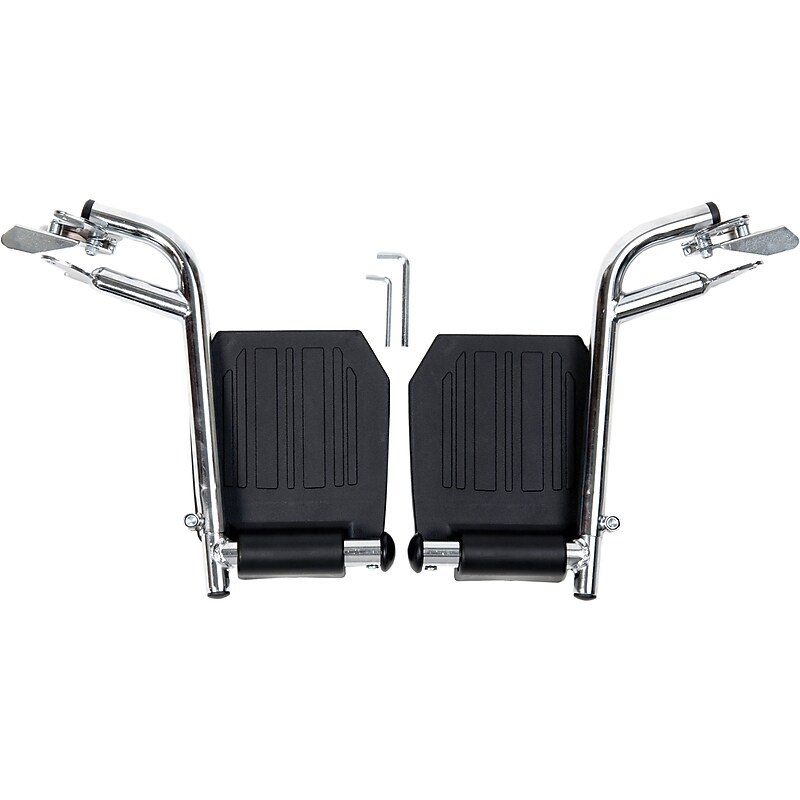 Medline Swing Away Footrests, Bariatric, Universal Wheelchairs Compatible (WCA806965HCMP) image 1