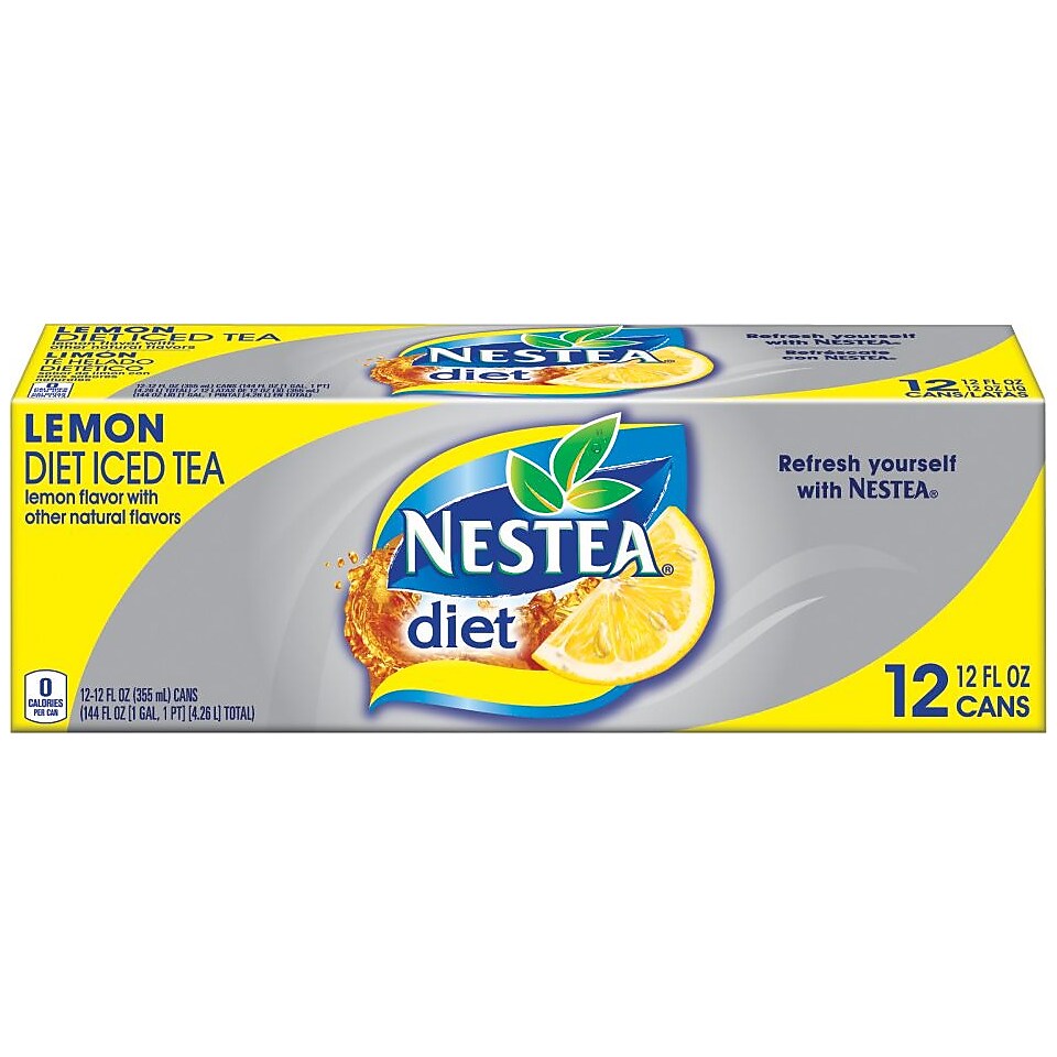 Nestea Iced Tea, Diet Lemon, 12 oz. Cans, 24/Pack