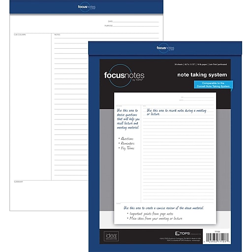 TOPS FocusNotes Notepad, 8.5