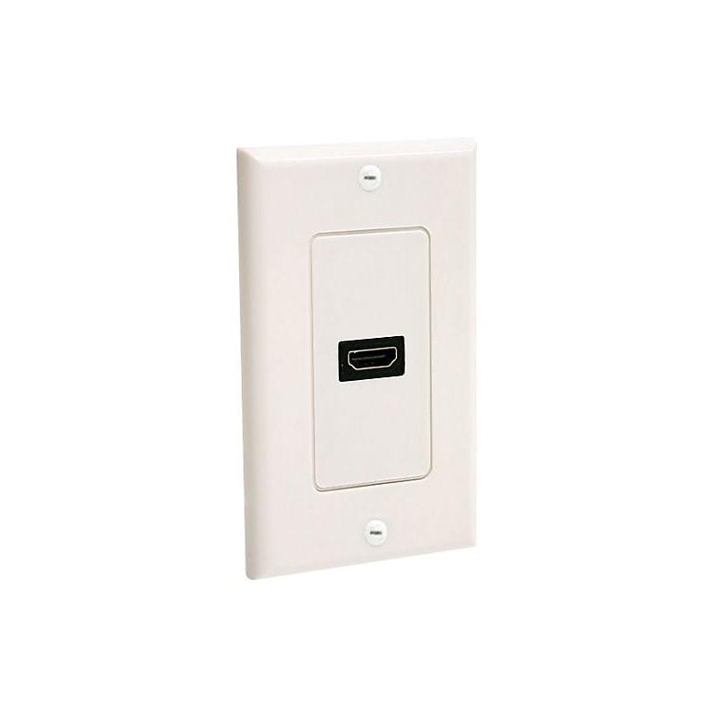 StarTech HDMIPLATE Single Outlet Female HDMI Wall Plate, White image 1