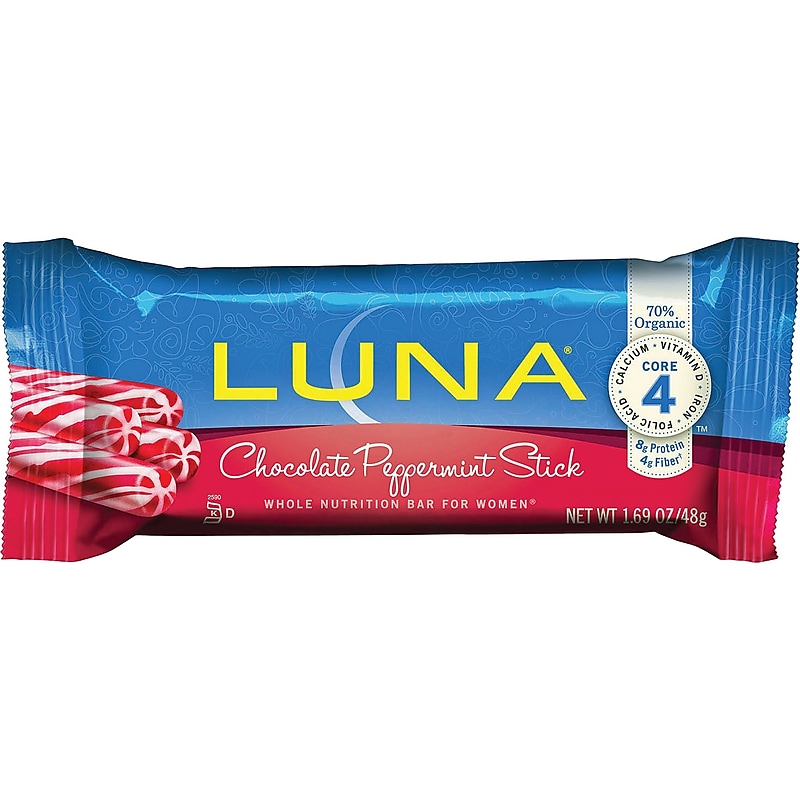LUNA Gluten Free Chocolate Peppermint Stick Granola Bar, 1.69 oz., 15 Bars/Box (CCC210051) image 1