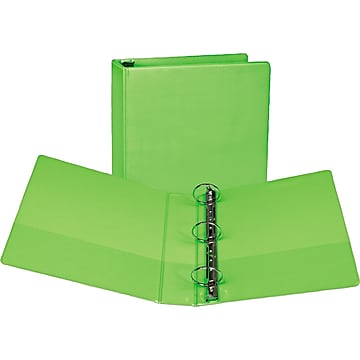 Samsill Fashion 2" 3-Ring View Binders, Lime Green, 2/Pack (U86678)