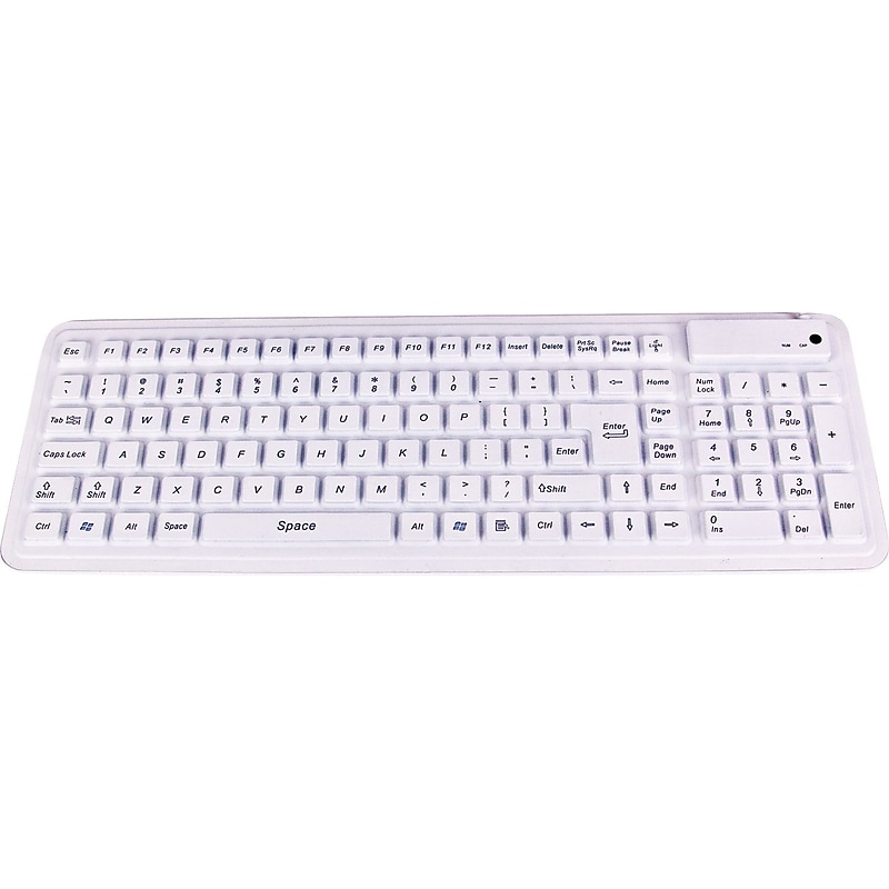Seal Shield Glow Waterproof Wired Keyboard, White (SW106G2) image 1