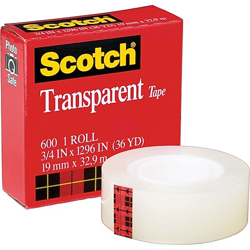 Scotch® Transparent Tape 600, 3/4" x 36 yds at Staples