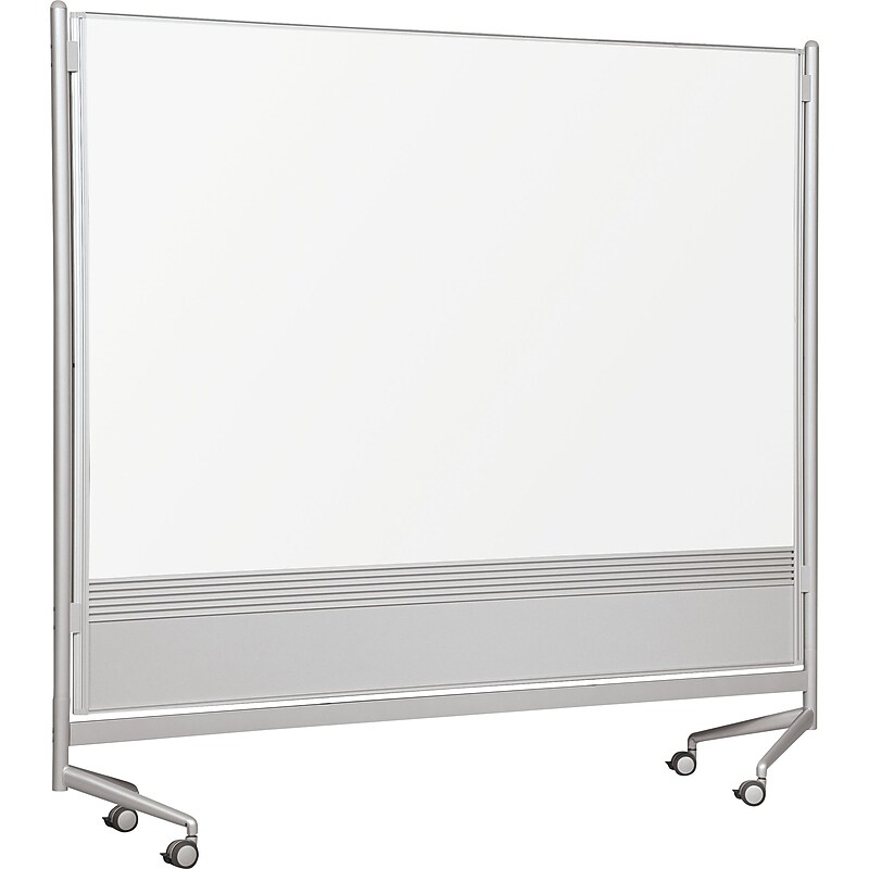 Best-Rite D.O.C. Porcelain Mobile Dry-Erase Whiteboard, Anodized Aluminum Frame, 6' x 6' (661AG-DD) image 1