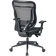 Office Star Space® Mesh High Back Executive Chair with Breathable Seat, Black