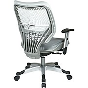 Office Star Space® REVV® Series Fabric Self Adjusting SpaceFlex® Back Manager's Chair, Ice/Shadow