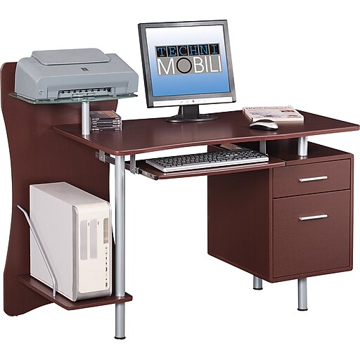 Techni Mobili Computer Desk, Brown (RTA325) Staples