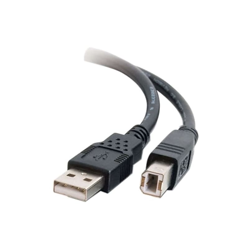 C2G 16.4' USB A to USB B Cable, Male to Male, Black (28104) image 1