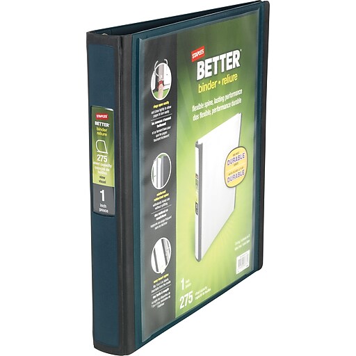 1" Staples® Better® View Binders with DRings Staples