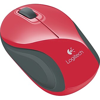 Logitech M187 Wireless Optical Mouse, Red (910-002727)