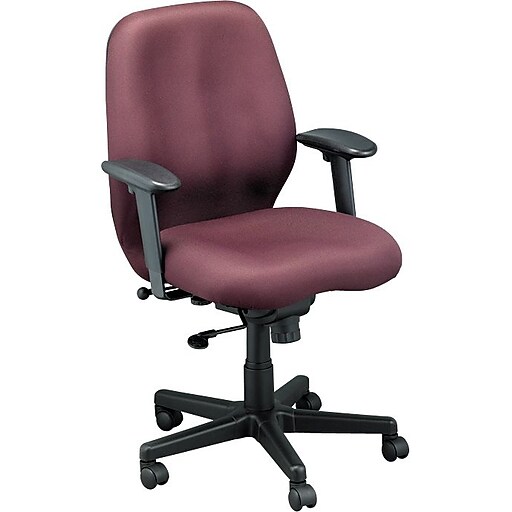 Raynor Aviator Fabric Computer and Desk Office Chair, Adjustable Arms, Burgundy (FM550BUR) at