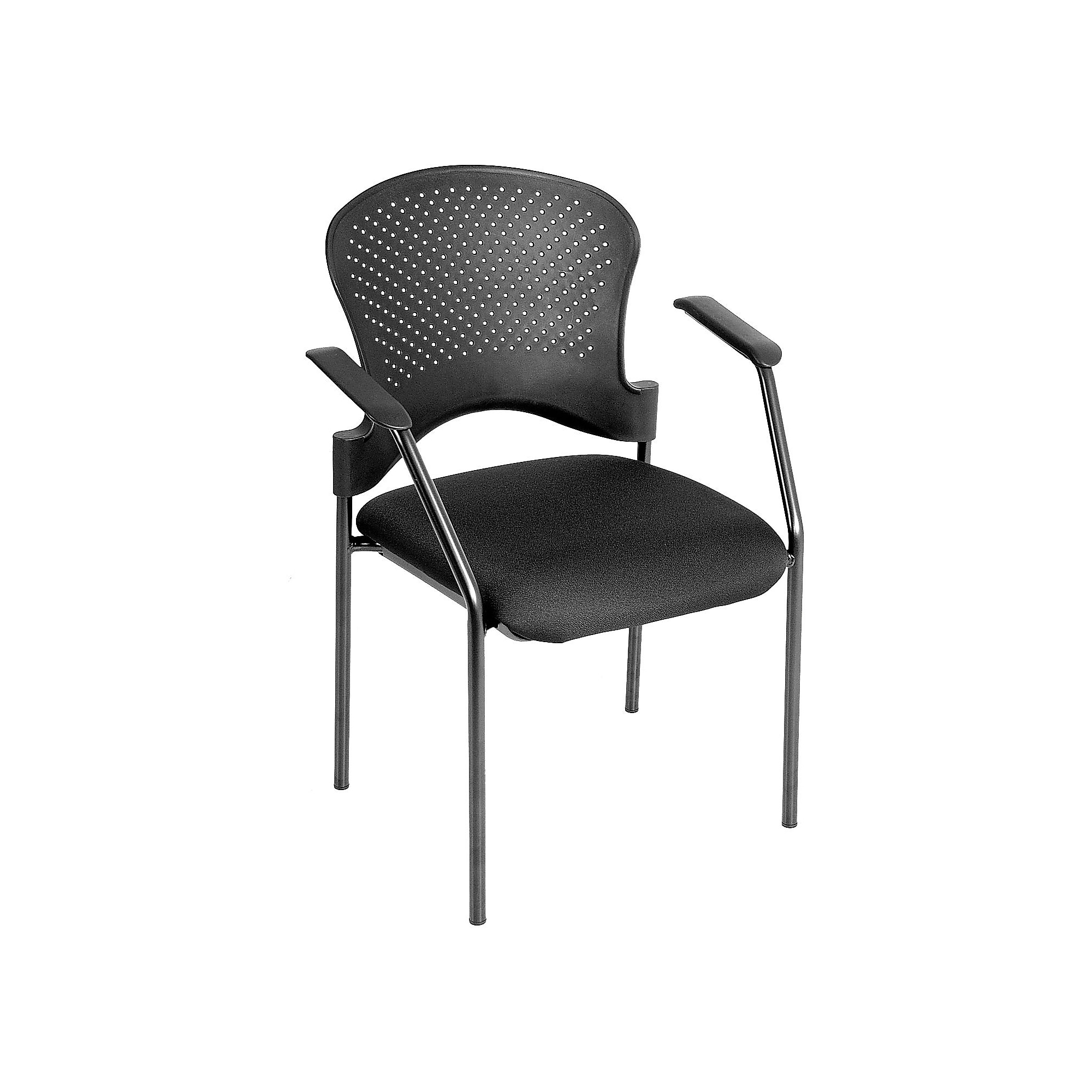Raynor Eurotech Fabric Seat Breeze 4 Leg Side Chair, Black Frame, Black Sansujyuku sansujyuku.com