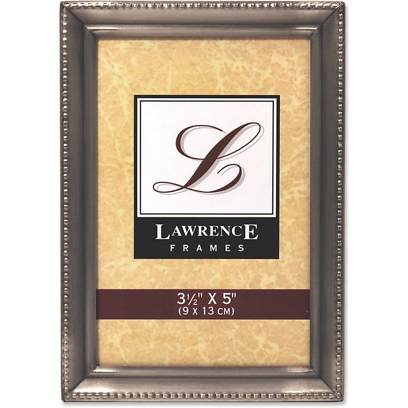 Lawrence Frames 3" x 5" Metal Pewter Picture Frame (11535) image 1