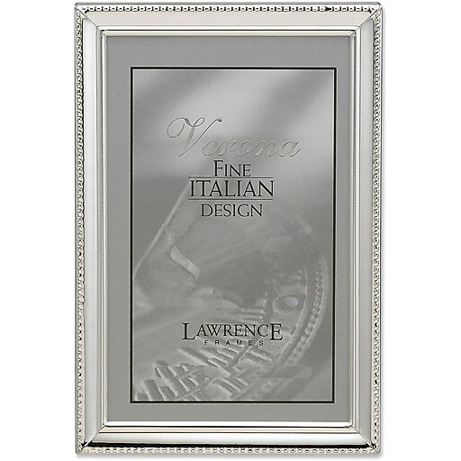 Lawrence Frames Verona Collection 8" x 12" Metal Silver Single Picture