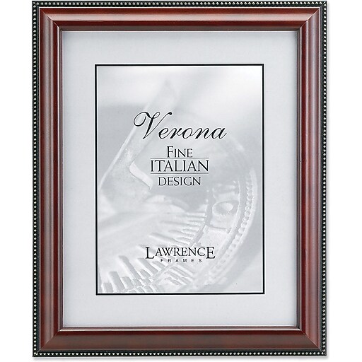 Lawrence Frames Verona Collection 8" x 10" Wooden Walnut Brown Picture