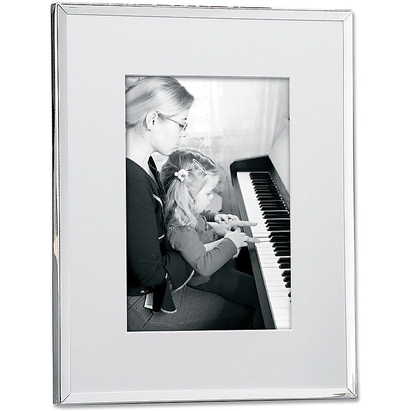 Lawrence Frames Silver Plated Matted 8" x 10" Picture Frame (284080) image 1