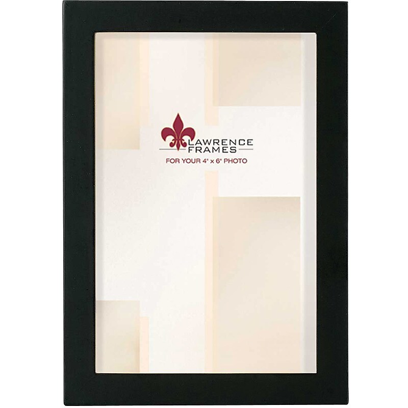 Lawrence Frames 4" x 6" Wooden Black Picture Frame (755546) image 1