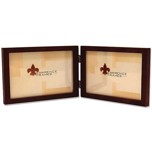 4x6 Hinged Double (Horizontal) Walnut Wood Picture Frame Gallery