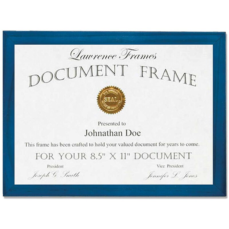 Lawrence Frames 8.5" x 11" Wooden Blue Document Frame (755781) image 1