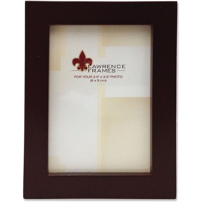 Lawrence Frames Gallery Collection 2.5" x 3.5" Espresso Wood Picture Frame, Brown (755923) image 1