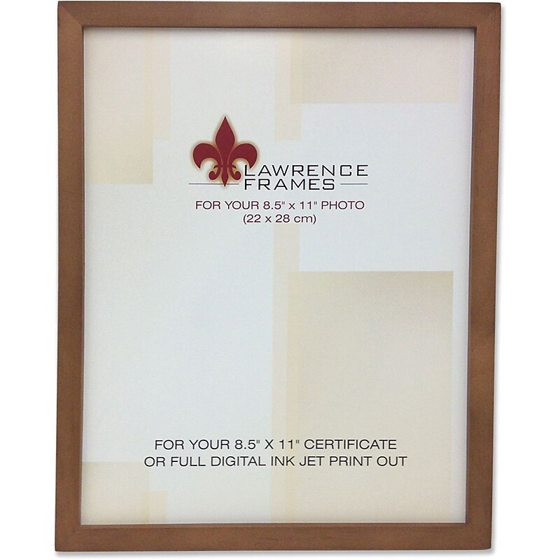 Lawrence Frames Gallery 8.5" x 11" Wood Picture Frame, Nutmeg (766081) image 1
