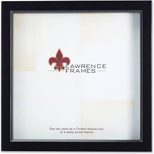 Lawrence Frames 8" x 8" Wood Black Shadow Box Picture Frame (795088) at