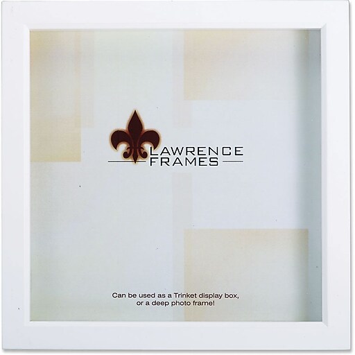 Lawrence Frames 12" x 12" Wood White Shadow Box Picture Frame (795212