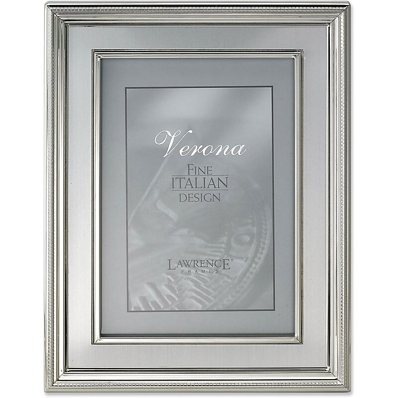 Lawrence Frames 4" x 6" Metal Picture Frame, Silver Plated (840046) image 1