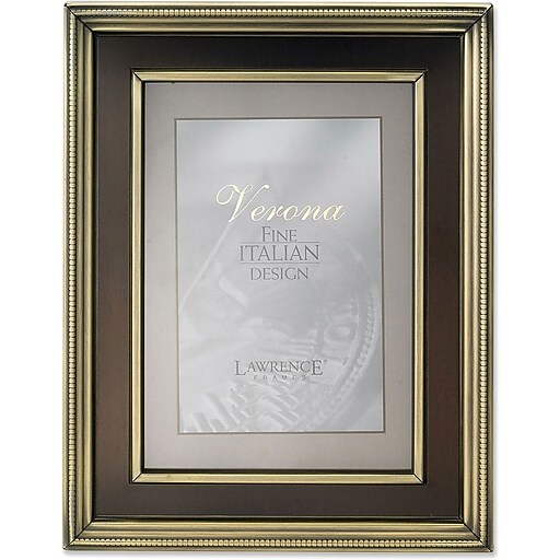 Lawrence Frames Verona Collection 8" x 10" Metal Bronze on Brushed