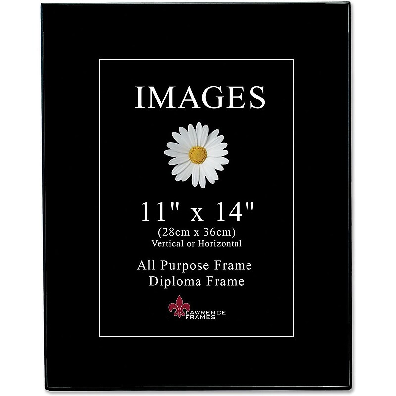 Lawrence Frames Image Collection 11" x 14" Plastic Black Picture Frame, 6/Pack (350011) image 1