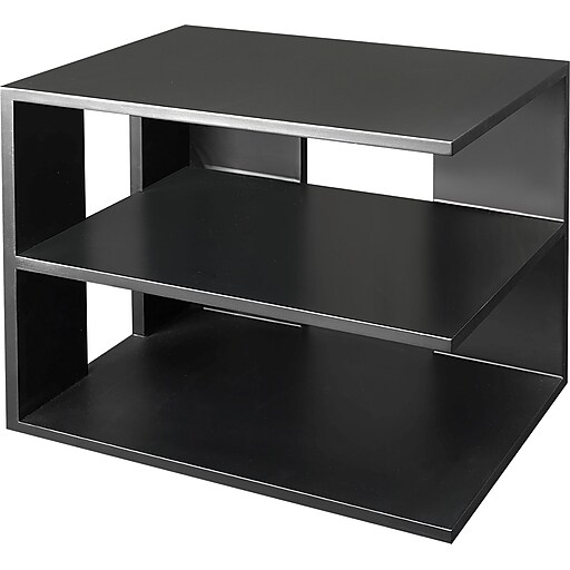Victor® Wood Desk Accessories Corner Shelf, Midnight Black Staples