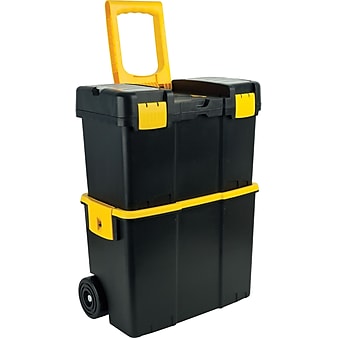 Trademark Tools™ Stackable Mobile Tool Box with Wheel, 10" L x 17 7/8" W x 24 1/8" H