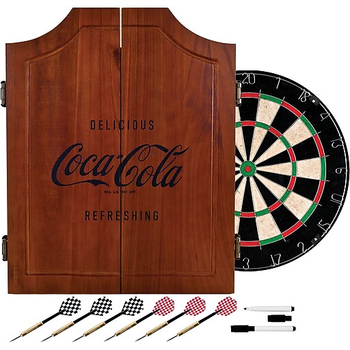 Coca-Cola Cabinet Set, Solid Wood | Staples