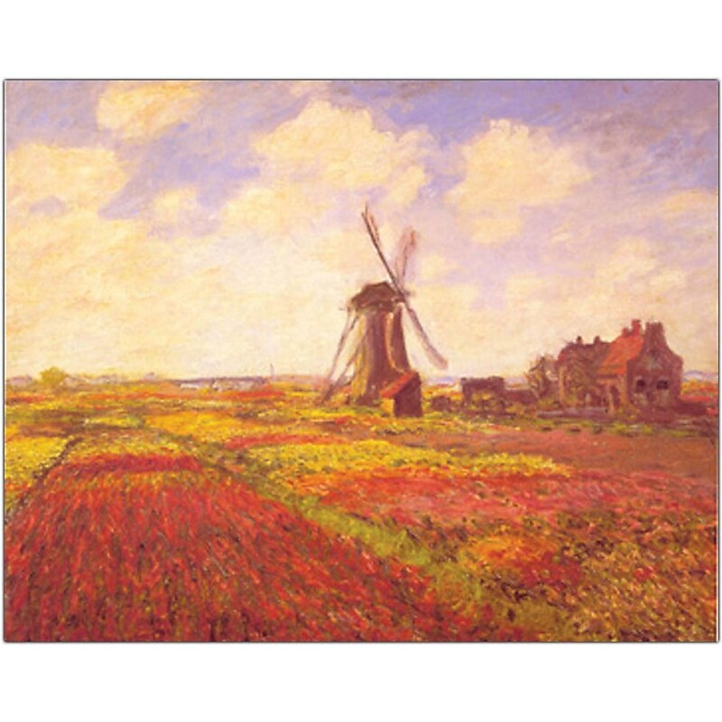 Trademark Global "Tulips in a Field Framed" Canvas Art, 24" x 32" image 1