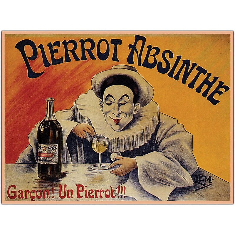 Trademark Global "Pierrot Absinthe Garcon" Gallery Wrapped Giclee on Canvas Art, 18" x 24" image 1