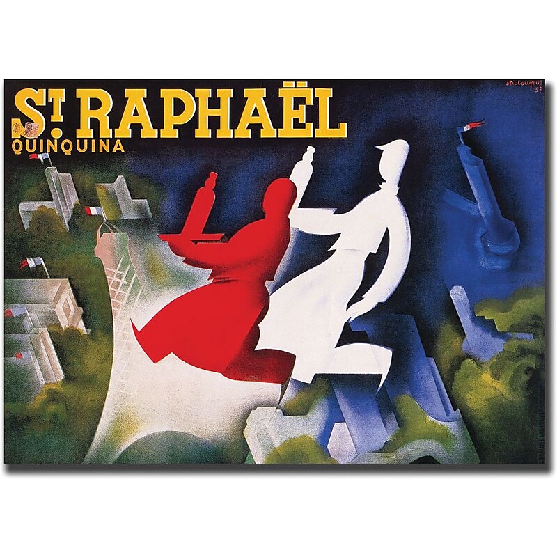 Trademark Global Rene Vincent "St. Raphael Quinquina" Gallery Wrapped Canvas Art, 18" x 24" image 1