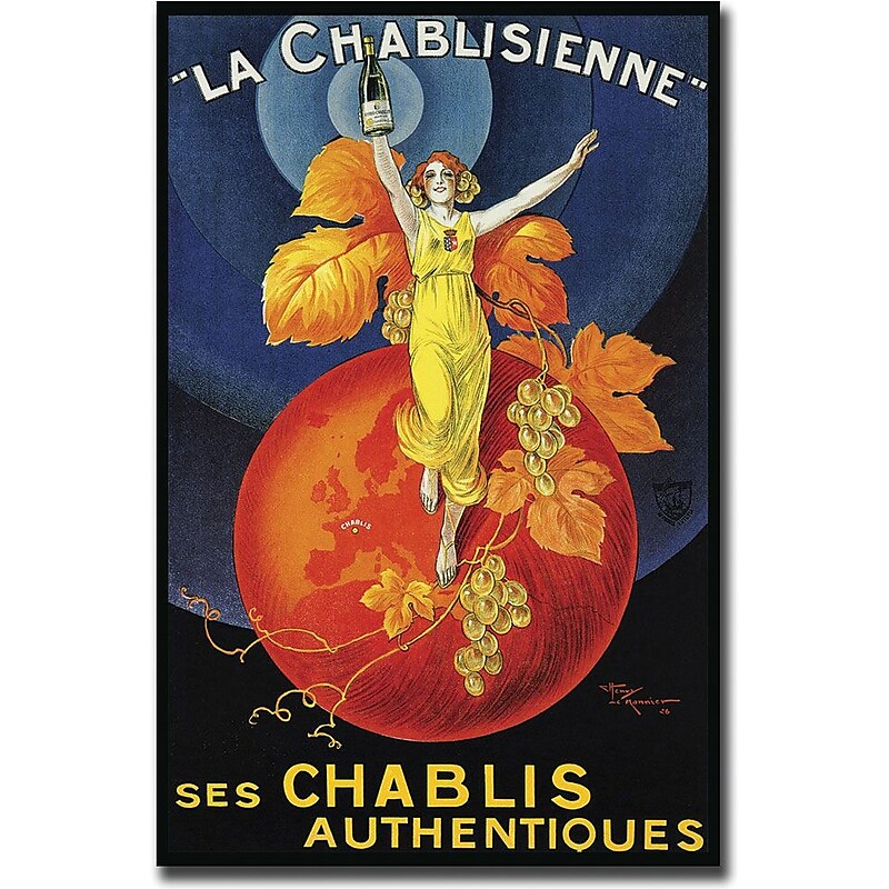 Trademark Global "La Chablisienne" Gallery Wrapped Giclee on Canvas Art, 18" x 24" image 1