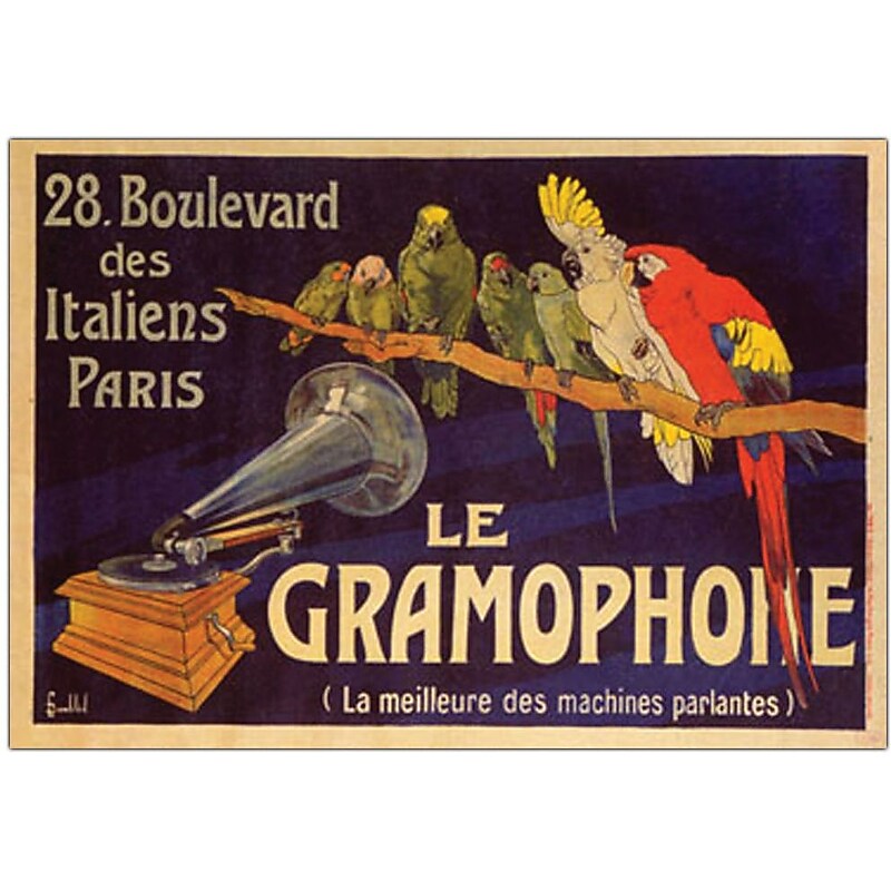 Trademark Global "La Gramaphone" Canvas Art, 24" x 32" image 1