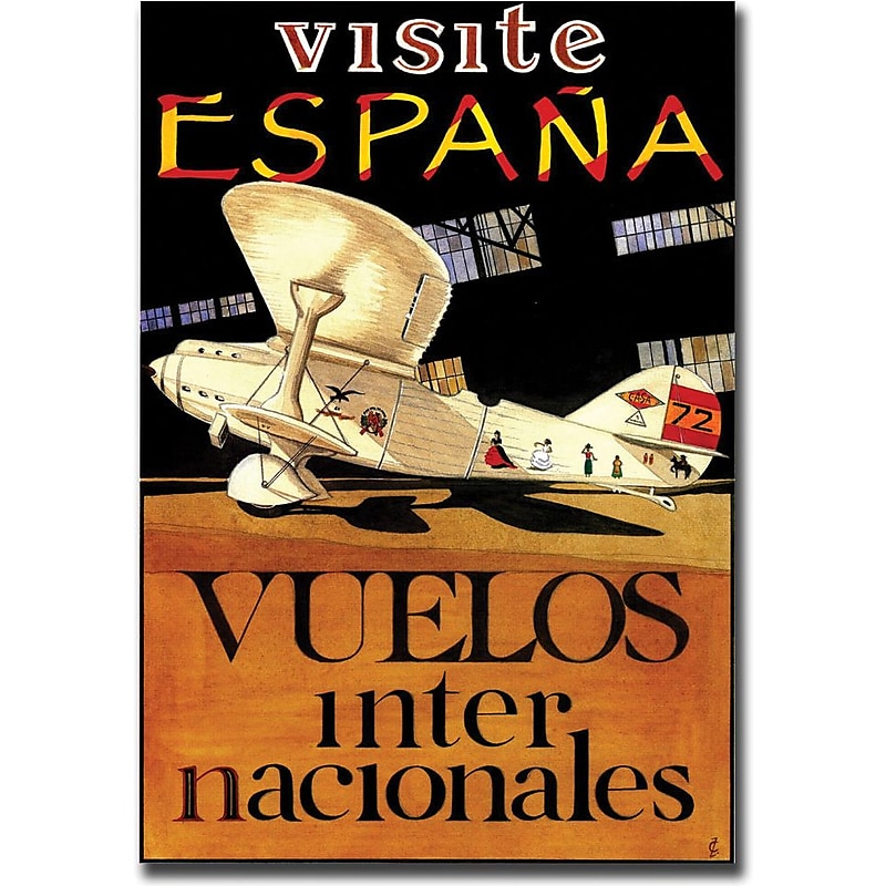 Trademark Global "Visit Espana" Canvas Art, 18" x 24" image 1