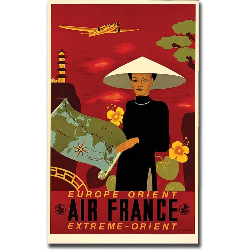 Trademark Global "Air France Orient Express" Canvas Art, 18" x 24" image 1