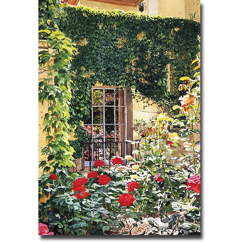 Trademark Global David Lloyd Glover "Afternoon in the Rose Garden" Canvas Art, 22" x 32" image 1