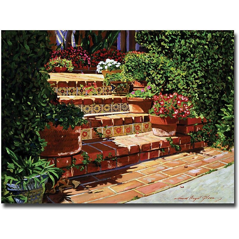 Trademark Global David Lloyd Glover "A Spanish Garden" Canvas Art, 35" x 47" image 1